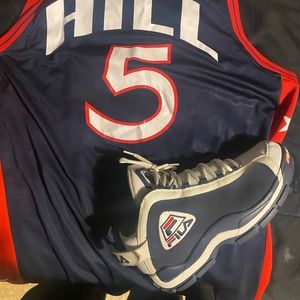 Fila grant hill shoes sz 12 with 2x Dream team jersey